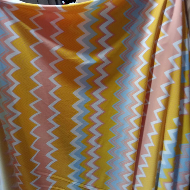 Kain - Kain Spandek Ity Motif Abstrak Import - Kain Ity Jersey Korea - Kain Meteran Bc | Harga Per S