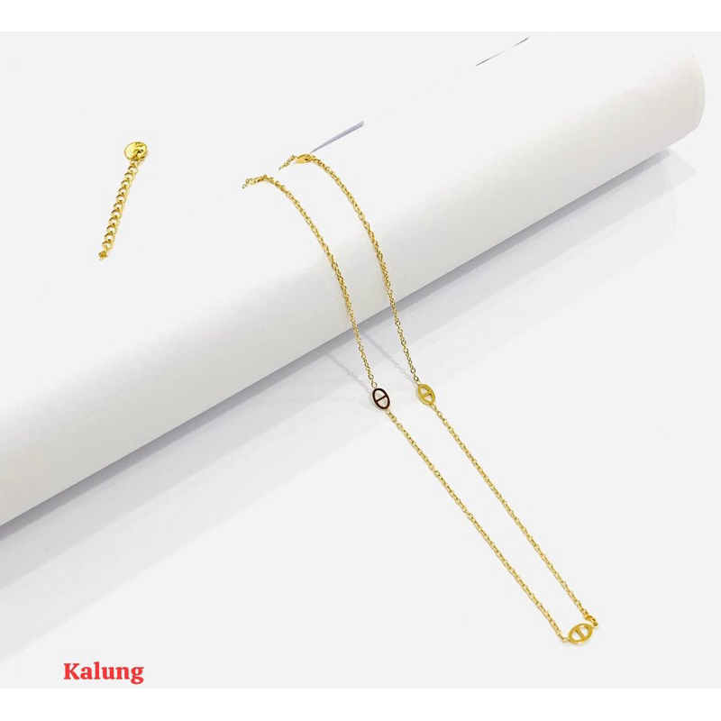 kalung titanium simple gaya korea