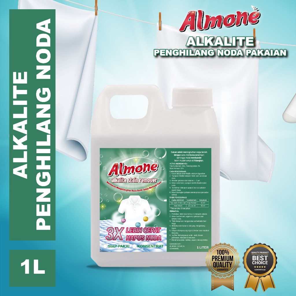 Alkali Alkalite Detergen Penghilang Noda ALMONE Alkalite Stain Remover 1 Liter