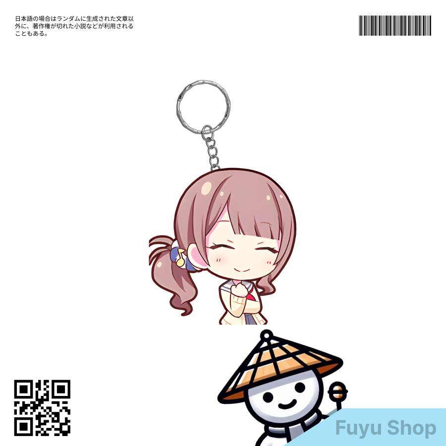 Keychain Mochizuki Honami Proseka UV Printing Laser Cut Pinggir Bening Transparan / Gantungan Kunci 