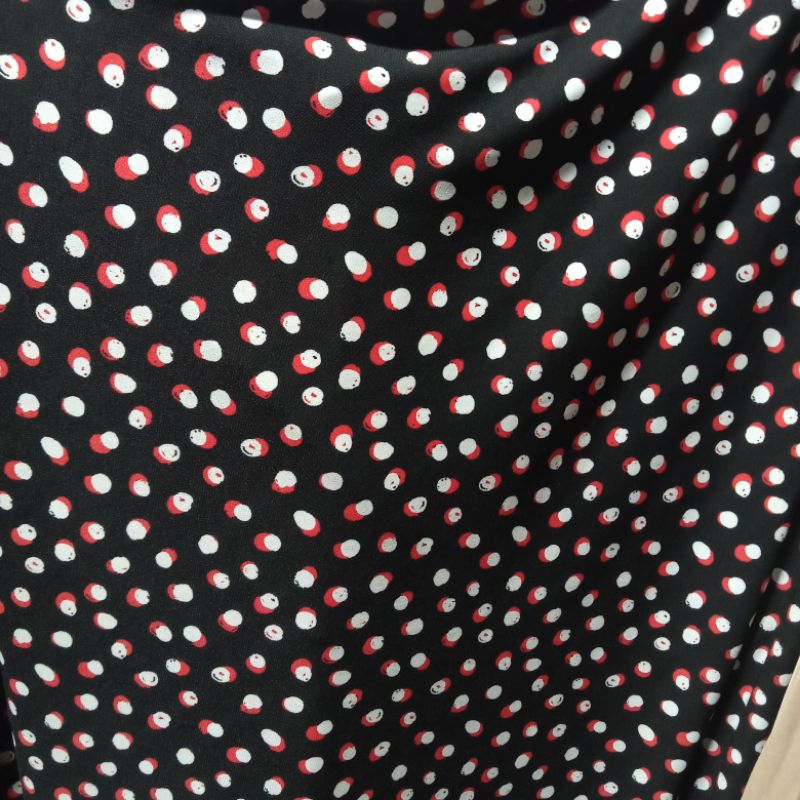 Kain - Kain Spandek Jersey Motif Polkadot Import - Kain Ity Jersey Korea - Kain Meteran Bc | Harga P