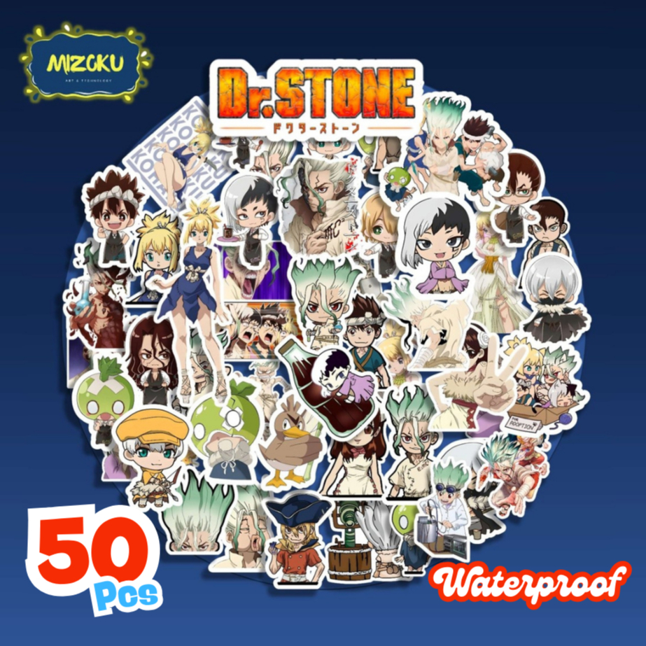 

STICKER PACK ANTI AIR ANIME DR STONE UNTUK SCRAPBOOK | TUMBLER | HP | LAPTOP | KOPER | HELM | MOTOR | WATERPROOF