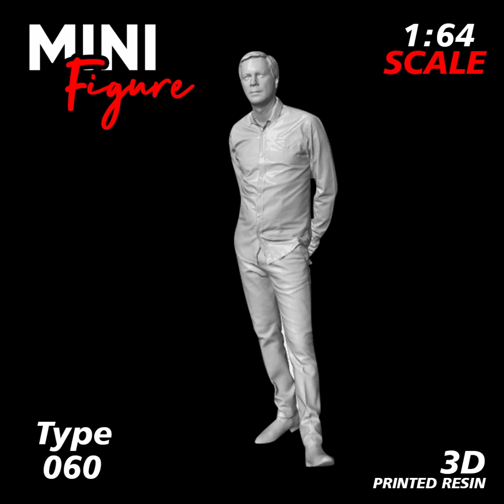 Mini Figure Diorama skala 1/64 / Figure Diecast / Miniatur Diorama / Figure 060 UNPAINTED