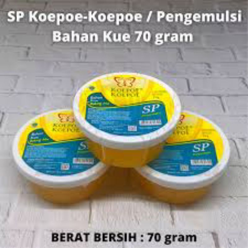 

SP Koepoe-Koepoe / Pengemulsi Bahan Kue 70 gram