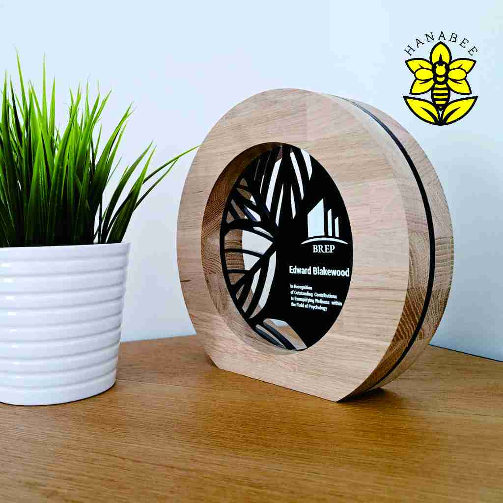 Plakat Kayu Unik, Piala Penghargaan Custom, Piala Kayu Bulat