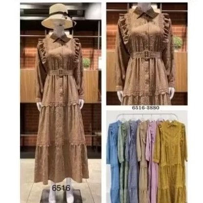 Gamis Katun Bordir Premium