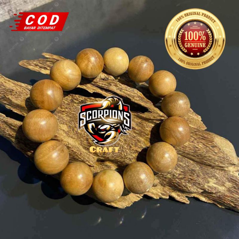 GELANG KAYU CENDANA KRATON WANGI ASLI SUPER 16MM ORIGINAL 100%