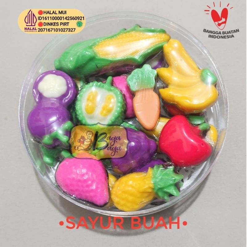 

Coklat sayur buah mix pisang 200gr Premium ad Dinkes , Halal - cokelat praline toples kiloan free ongkir bagabaga