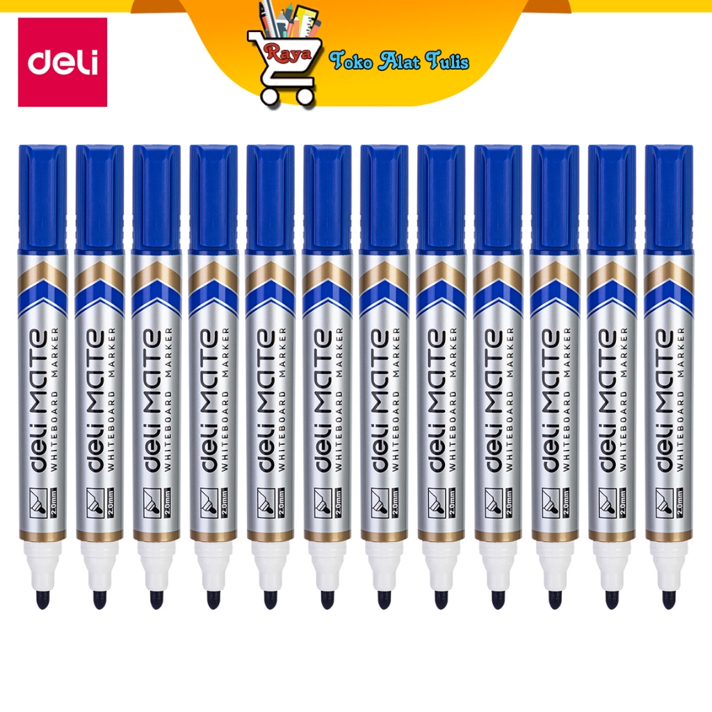 

Deli Spidol Papan Tulis Whiteboard Marker 2.0mm (Blue) U00330 BL