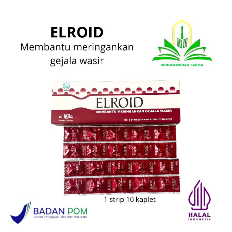 Elroid 10 tablet per strip - obat untuk wasir