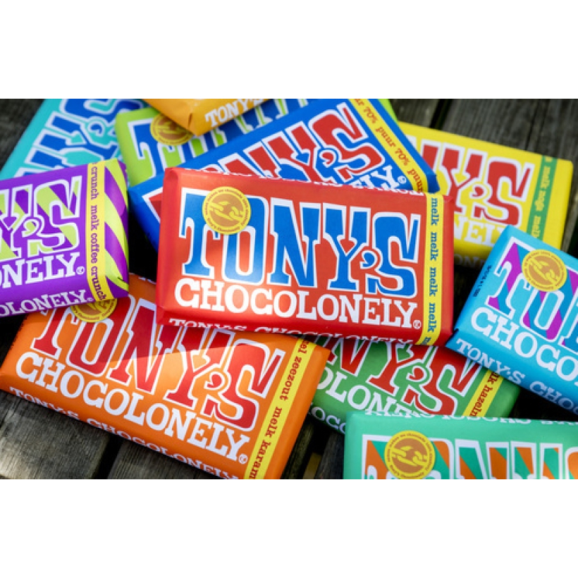 

Coklat Impor Dutch / Belanda Tony Chocolonely Chocolate Bar 180 Gr Varian Milk Almond Honey Nougat 32%, Vegan Dark Almond Sea Salt 51%, Milk Caramel Sea Salt 32%, Extra Dark Chocolate 70%