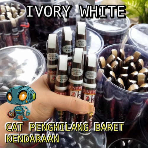 Ivory White Metalik Putih Mutiara Spidol Cat Mobil Motor Anti Gores