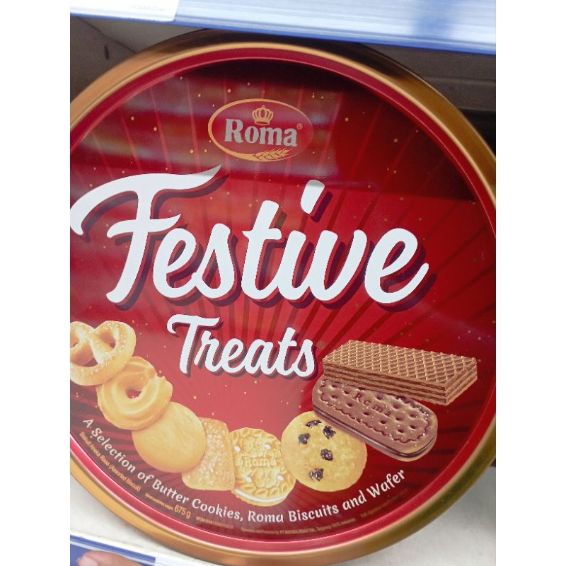 

Roma Festive Treats Biskuit dan Wafer 675gr