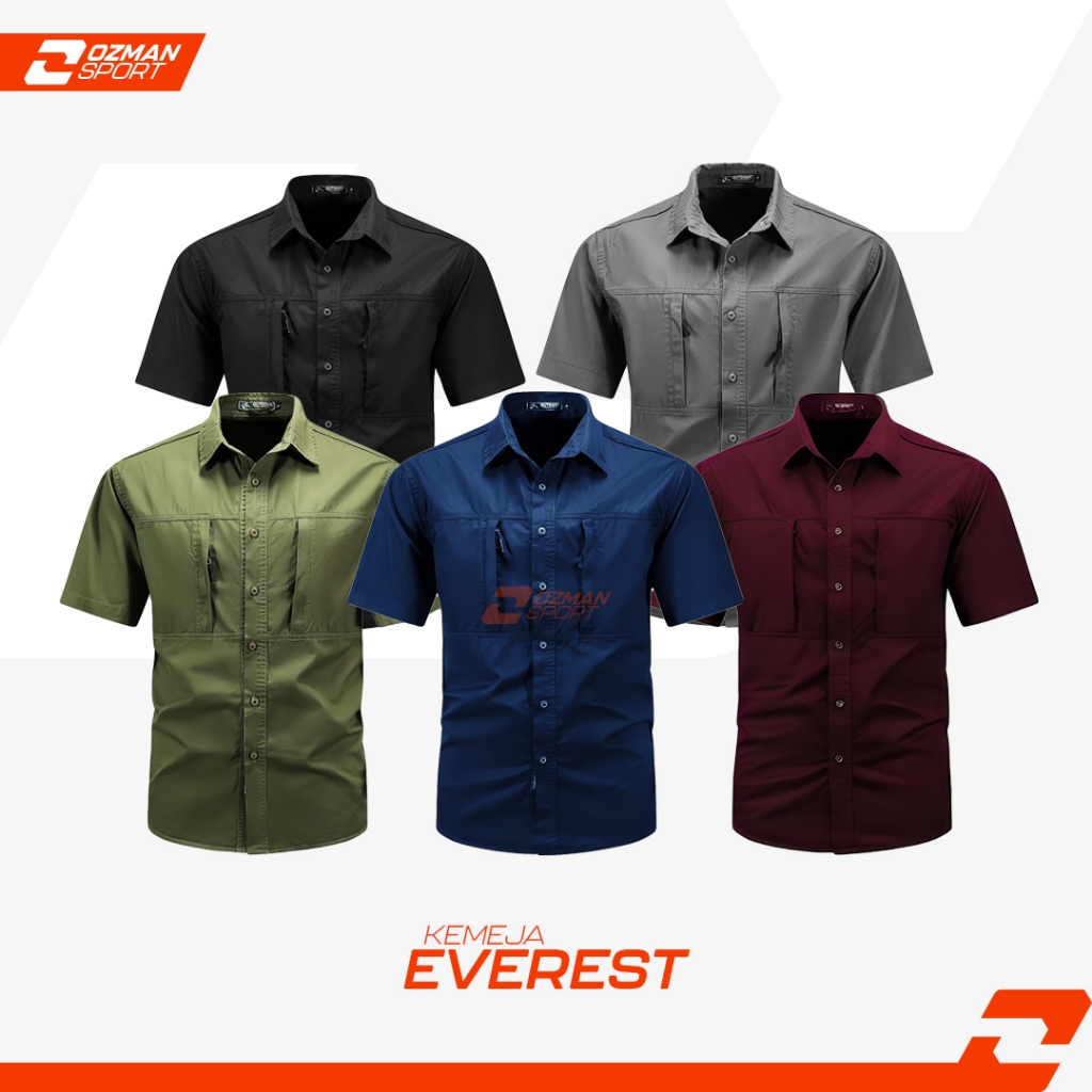 Ozman Sport - Baju kemeja outdor lengan pendek | Kemeja taktikal || kemeja PDL