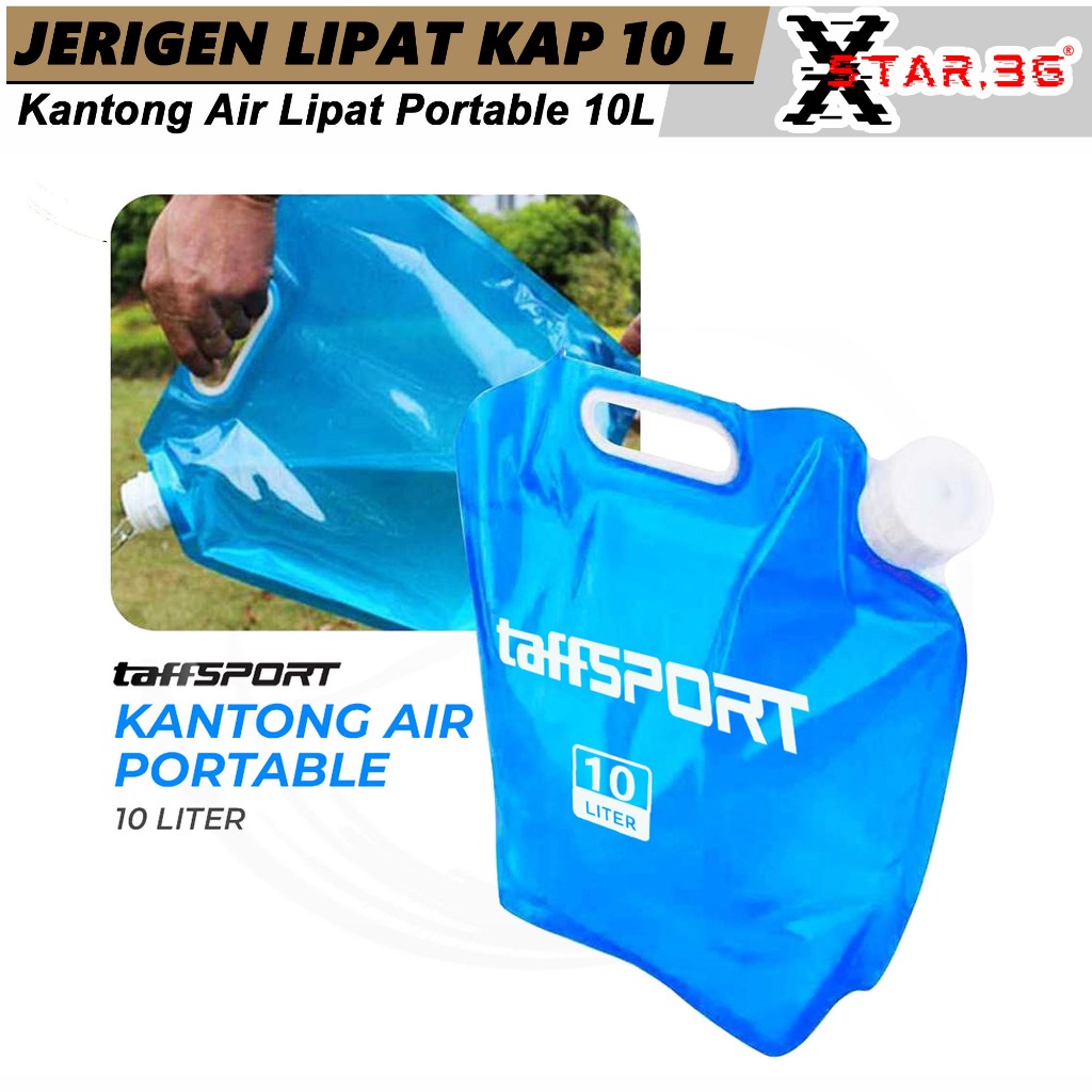 jerigen air lipat 10L kantong air lipat portable camping kapasitas isi 10 liter jerigen lipat camp