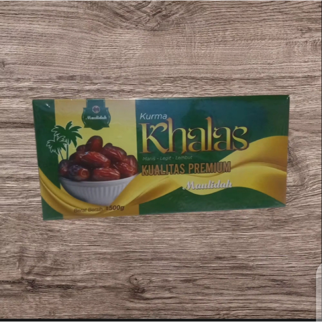 

Kurma Khalas Kemasan isi 500gr Maulidah kualitas Premium