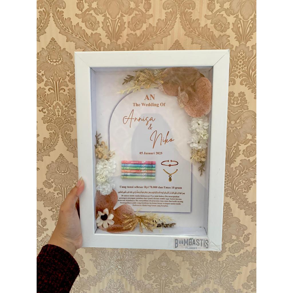 Mahar Nikah | Mahar Pernikahan | Mahar Frame | Bingkai Mahar Minimalis | Frame Mahar 3D Pop Up