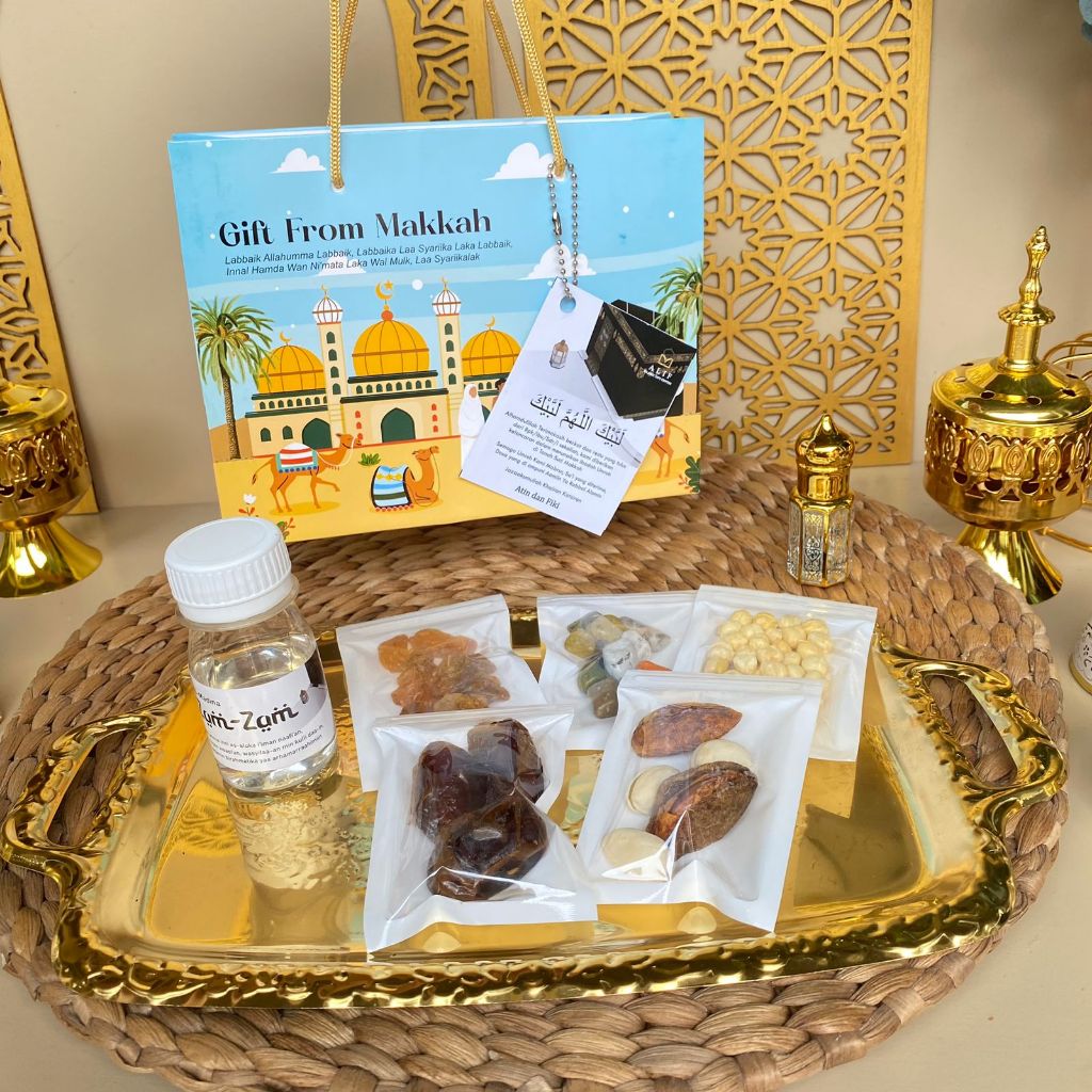 

SAFIYYA BIRU 6 Oleh Oleh Umroh haji ekonomis Kemasan cantik Unik Bin Dawood Mart Gift From Makkah