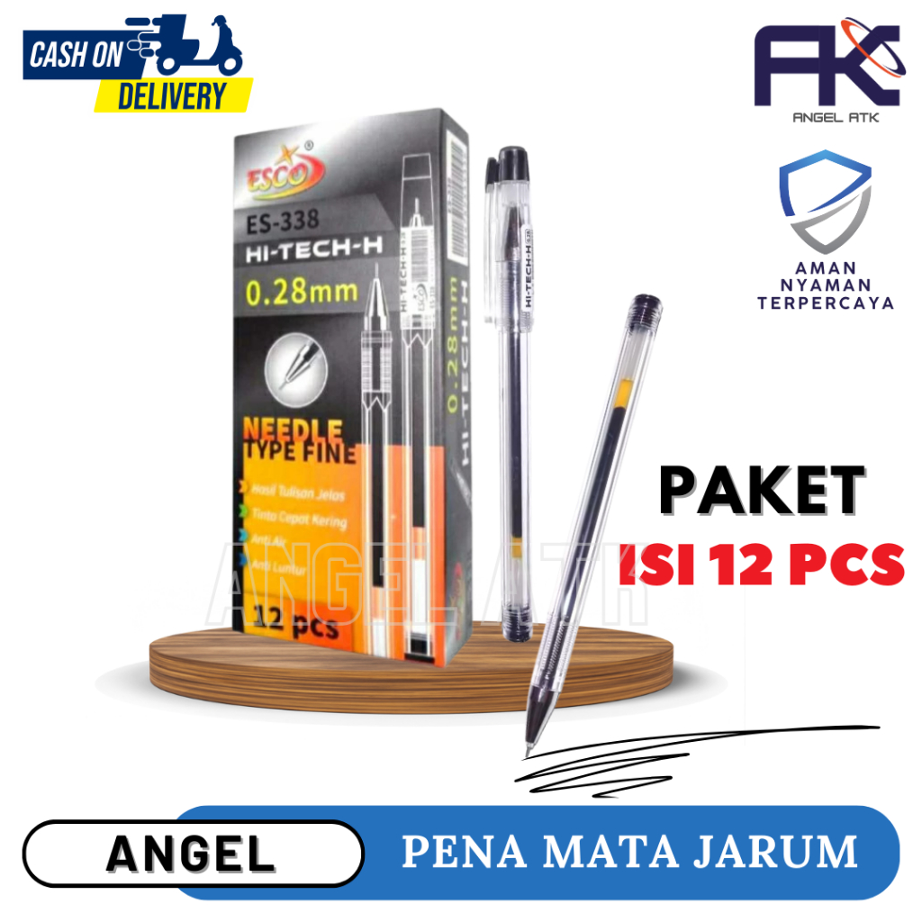 

Paket 12 Pcs Pulpen Hitam / Pulpen Gel / Pulpen Tidak Macet / Mata Jarum 0.28 Mm / Pulpen Hitam Murah / Bayar di Tempat / Atk Blessing