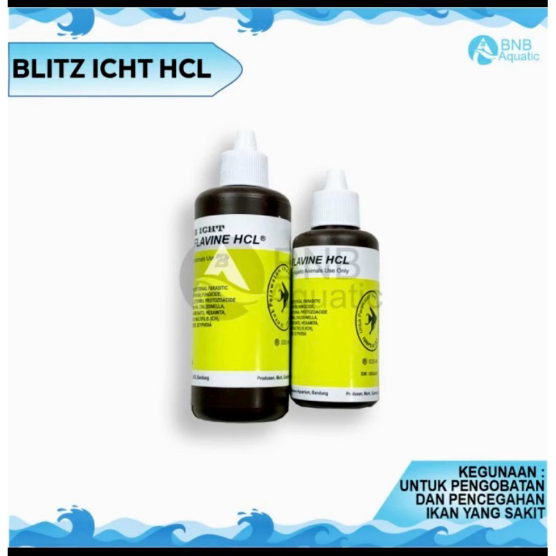 Blitz Icht Acriflavine Acri HCL 100ml Obat Kuning Ikan Hias Cupang