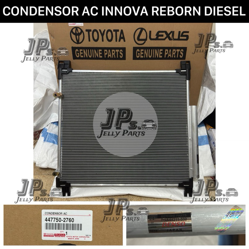 CONDENSOR KONDENSOR AC TOYOTA INNOVA REBORN / FORTUNER VRZ / HILUX DIESEL ASLI ORIGINAL DENSO JAPAN