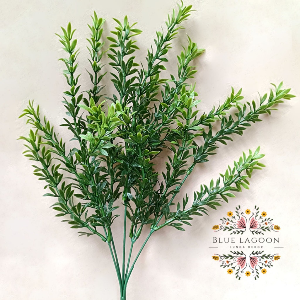 Artificial Rosemary Daun Plastik Hiasan Tanaman Daun Artificial Ornamen Dekorasi Bunga Paslu