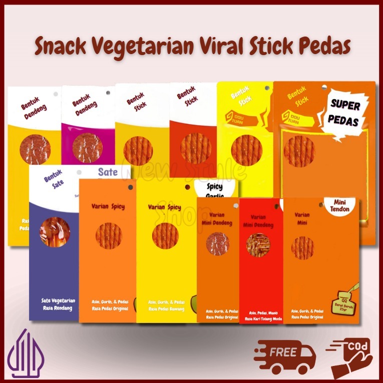 

[ HALAL ] Snack Vegetarian | Cemilan Viral Ukuran Jumbo 70g-100g