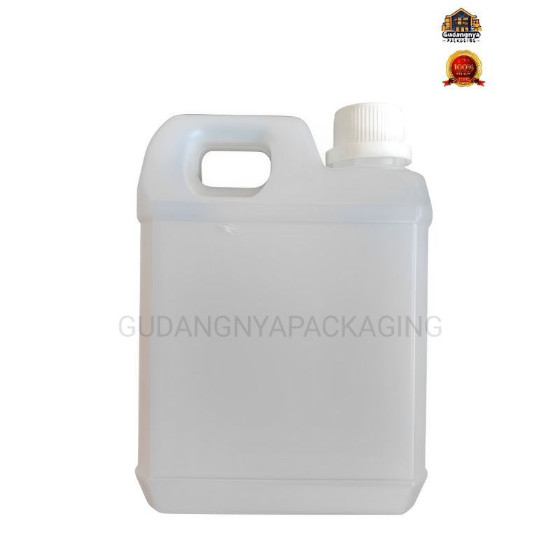 Jirigen 1 Liter Kotak Pendek - Jirigen 1000mL HDPE - Jirigen kotak 1000mL - Jirigen 1Liter Termurah
