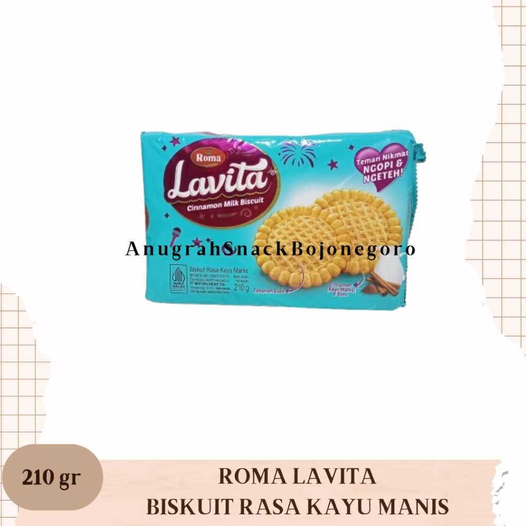 

Roma Lavita Biskuit Rasa Kayu Manis 210gr