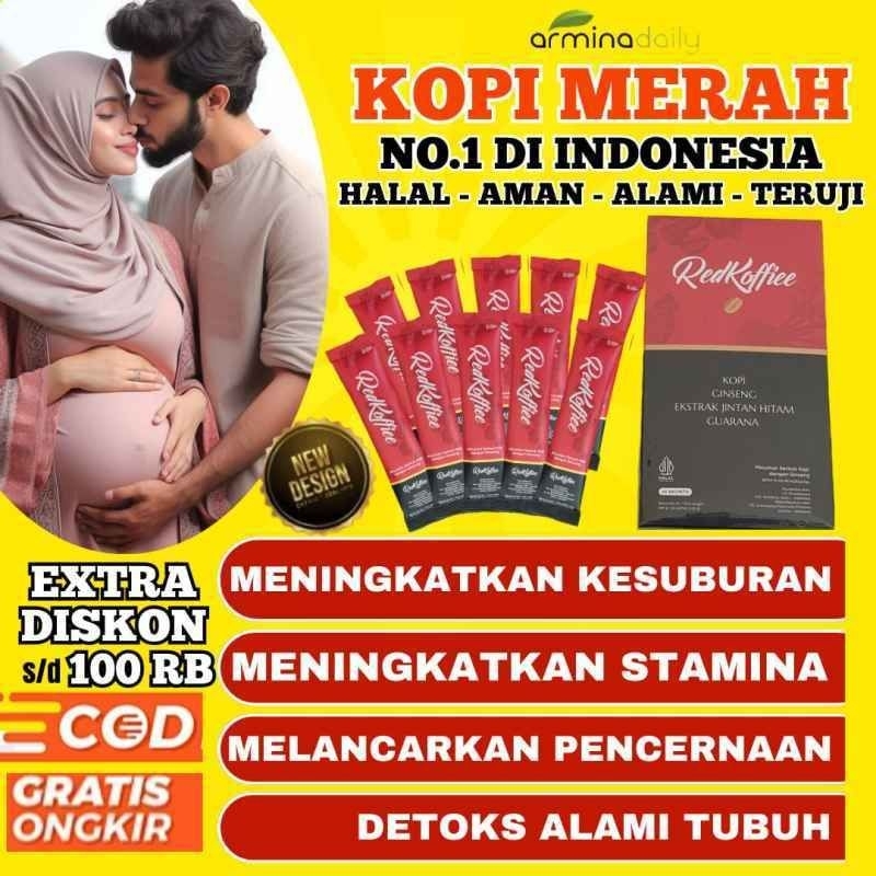 

red koffie kopi merah berstamina 1 box isi 10 sachet
