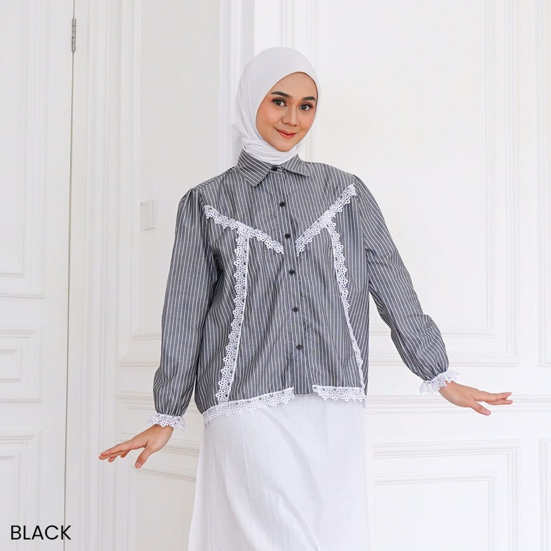 KEMEJA LENGAN PANJANG RENDA