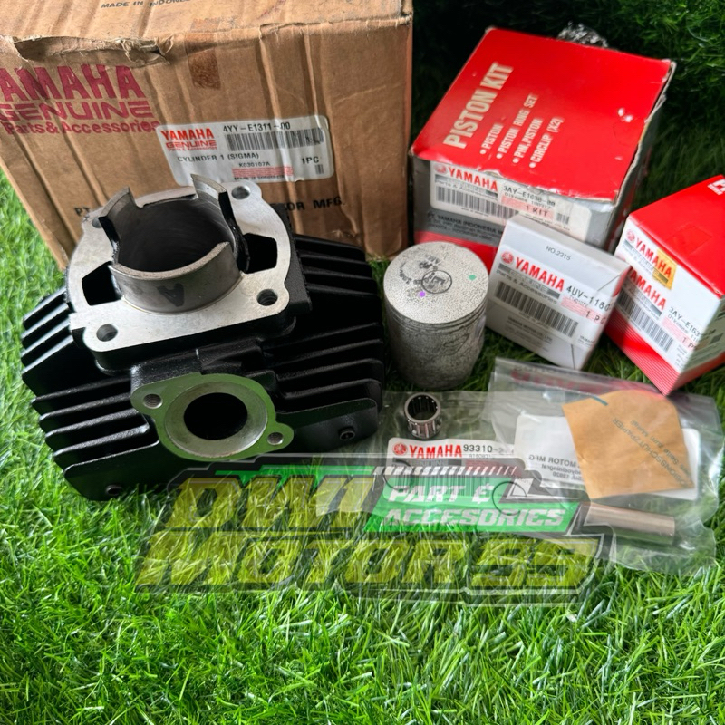 BLOCK BLOK SEHER SET PISTON RING ALFA ALPHA ALVA ALPA SIGMA CHAMP 4YY ORIGINAL YAMAHA NOS