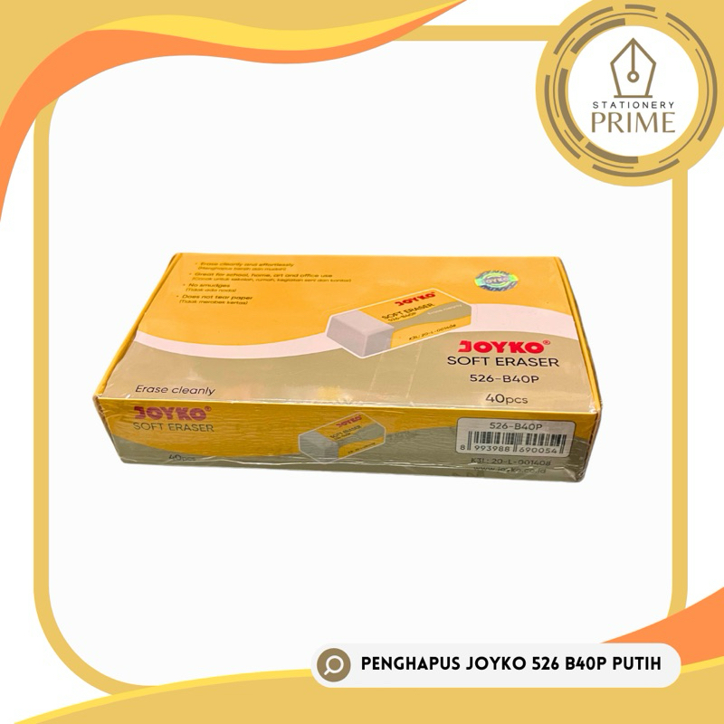 

Ay00! Penghapus Joyko Putih Kecil 526-B40P ( 40 pcs )
