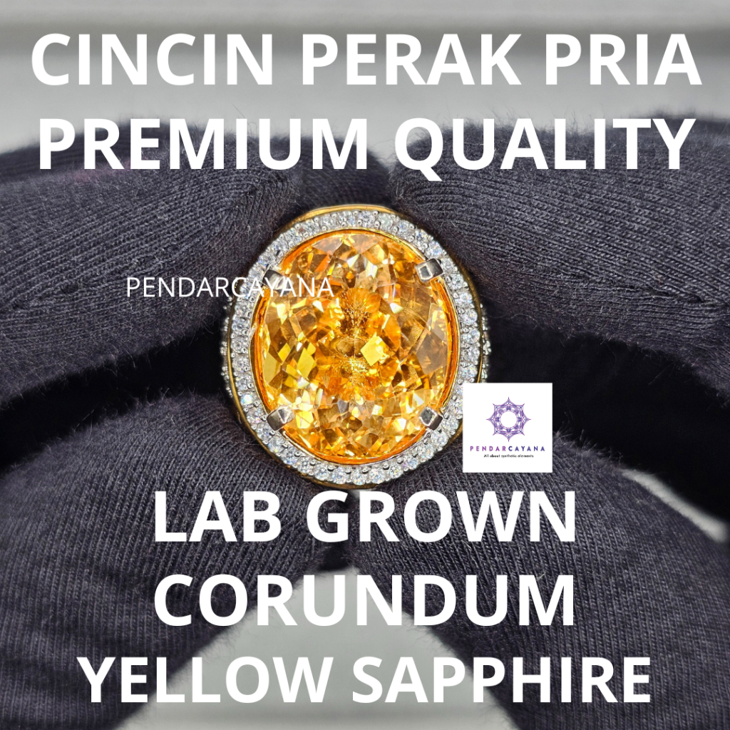 CPP04 - CINCIN PERAK PRIA PREMIUM QUALITY LAB GROWN CORUNDUM YELLOW SAPPHIRE