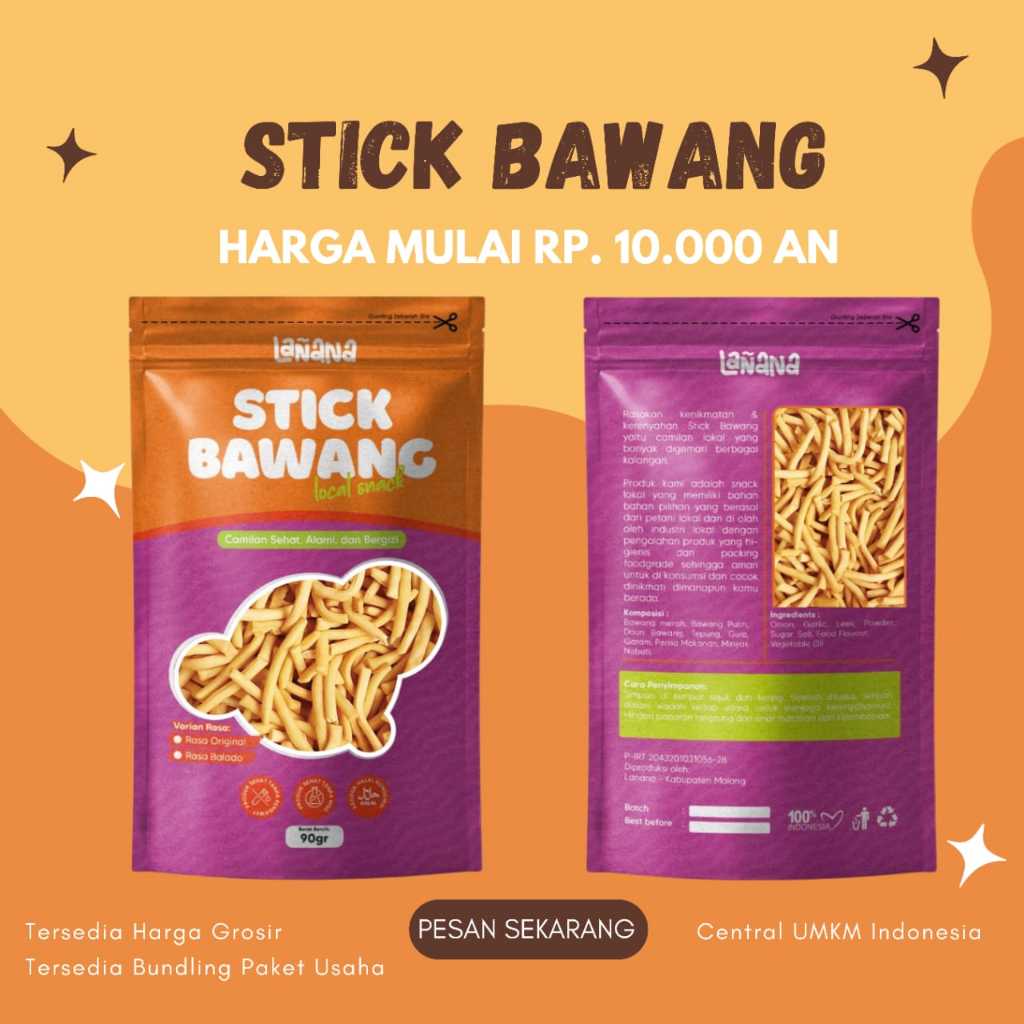 

Stick Bawang Eksklusif - Snack UMKM Indonesia