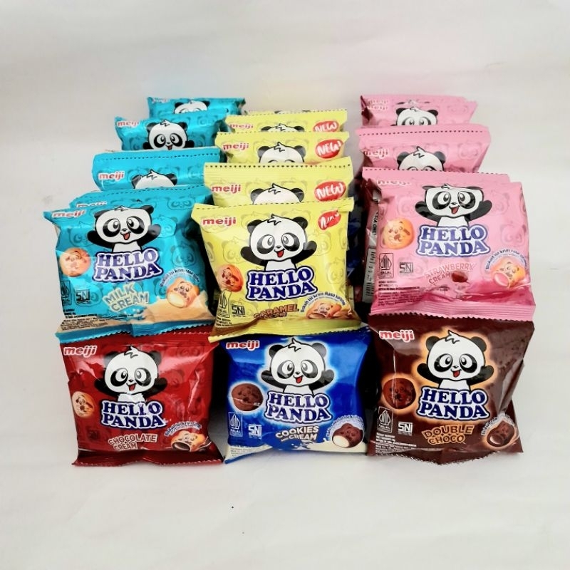 

Biskuit Meiji Hello Panda renceng ( 1 renteng isi 10 sachet )