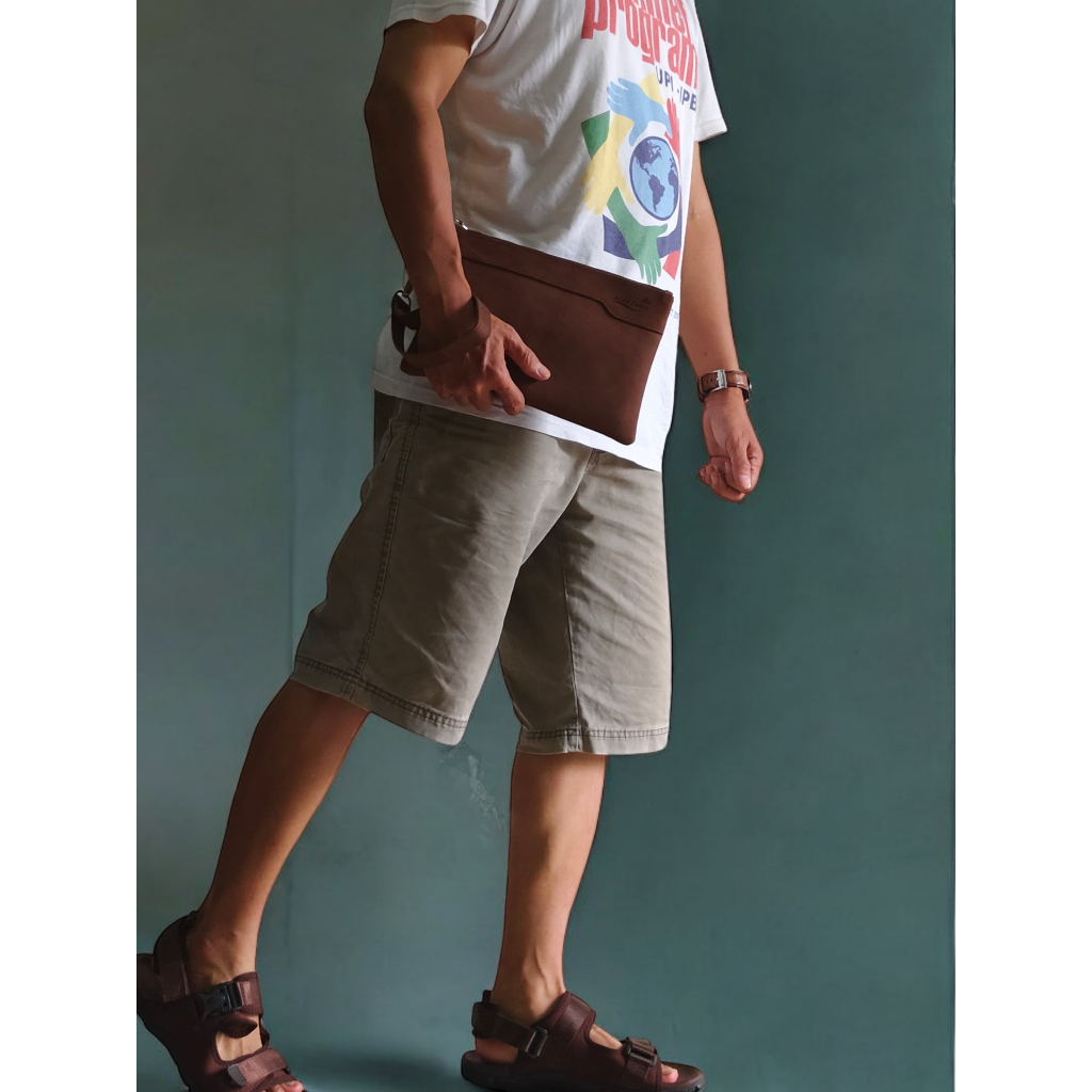 Tas Pria Clutch Bag Kulit Asli