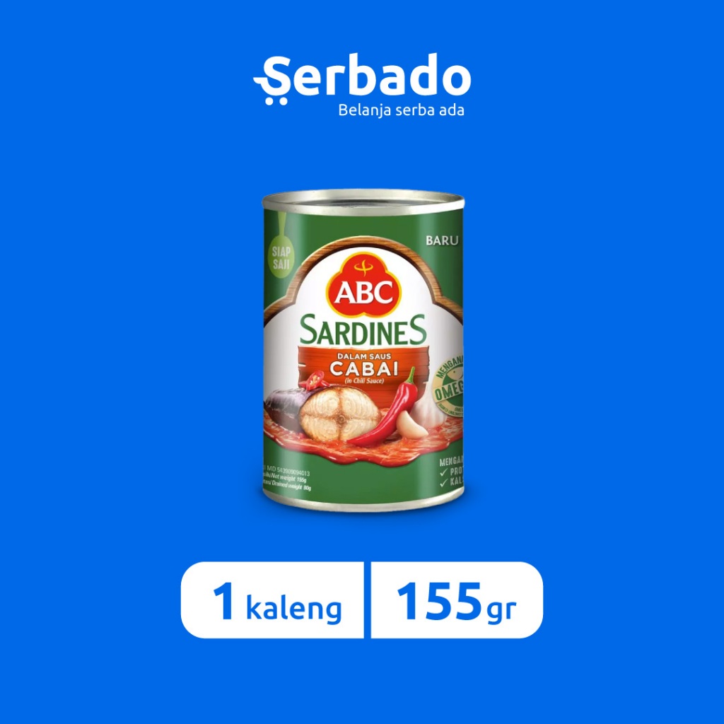 

ABC Sarden Saus Cabai Kemasan Kaleng 155gr