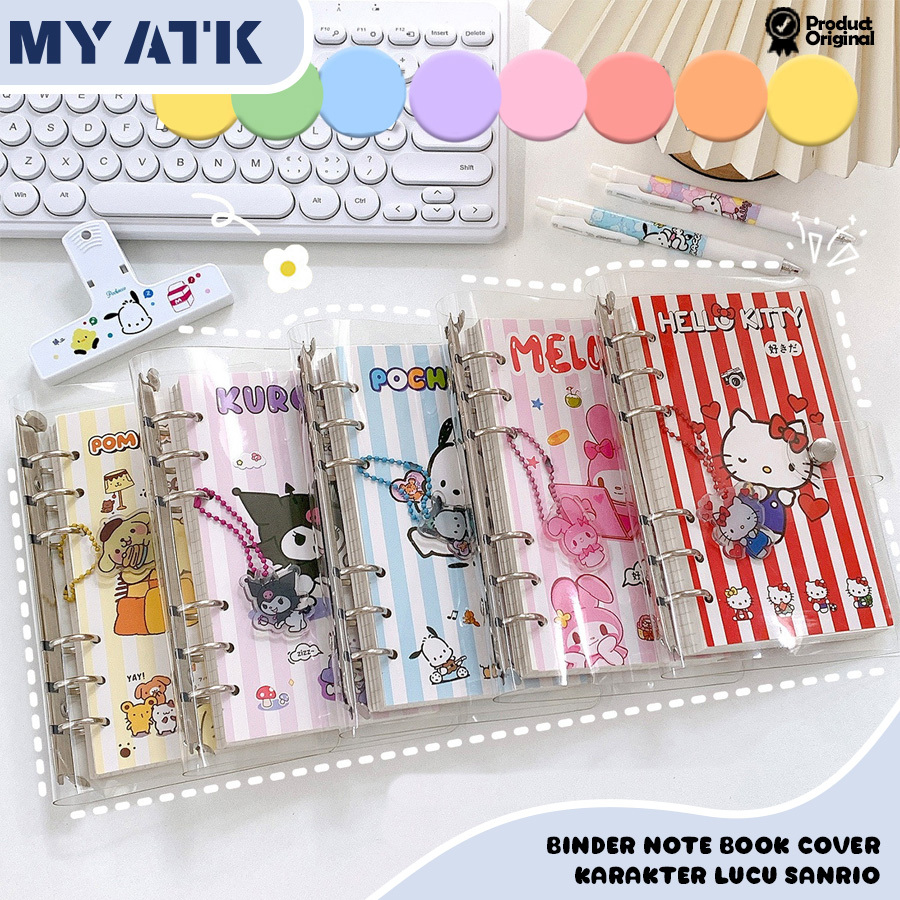 

Binder A6 ring sanrio cute/ Notebook buku catatan lucu journaling