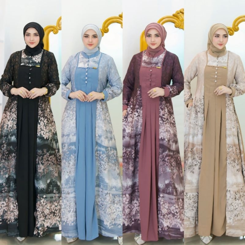 GAMIS DF TERBARU SHERYLL DRESS BY DF COLLECTION ORI TERMURAH