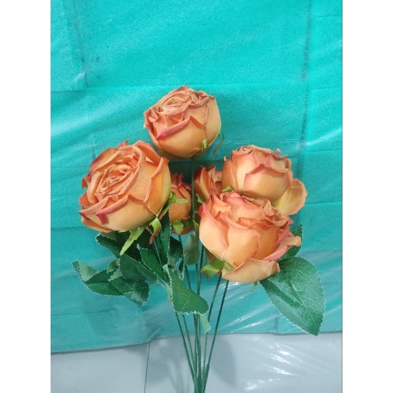 Mawar Peony Coklat Besar Artificial