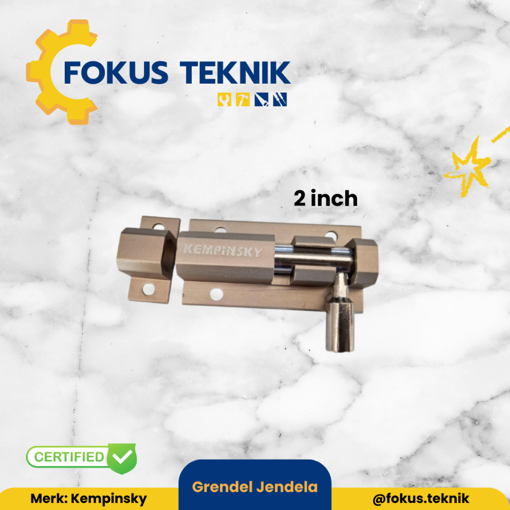 Grendel Pintu Gerendel Jendela Slot Pengunci Kempinsky OSK 2 Inch