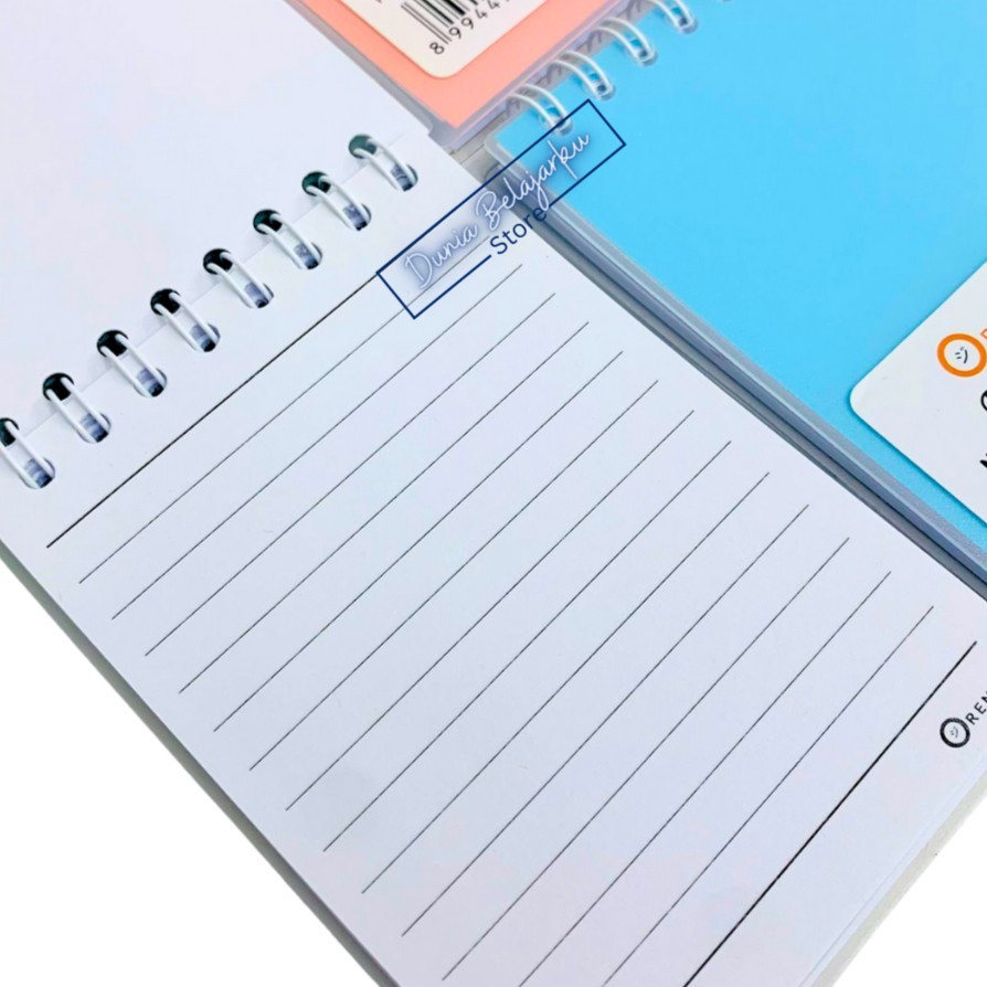 

Notebook Orenji A6 Line Spiral Atas Pastel 60 Lembar Buku Agenda Catatan Bergaris