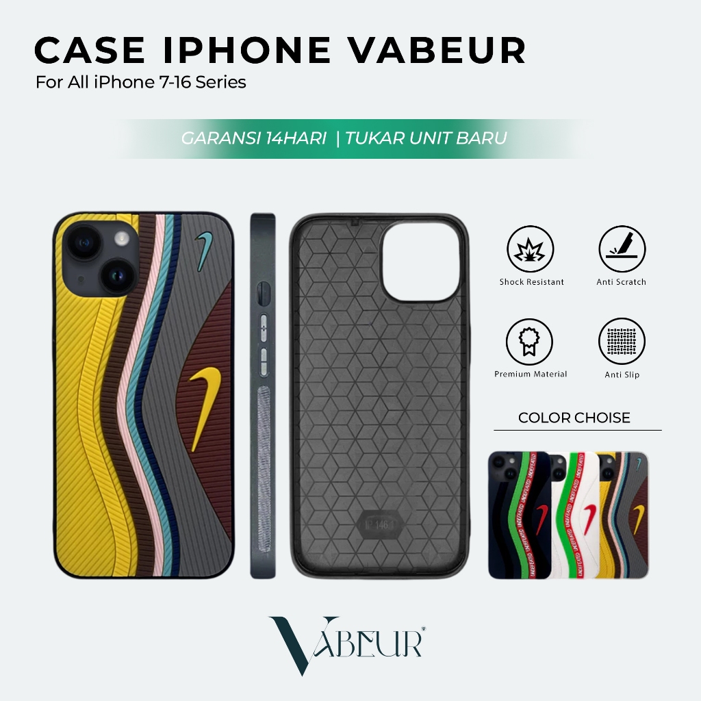 Case iPhone 3D Timbul Casing Softcase Anti Panas for iPhone 15 / 15 Plus / 15 Pro / 15 Pro Max /7 8 