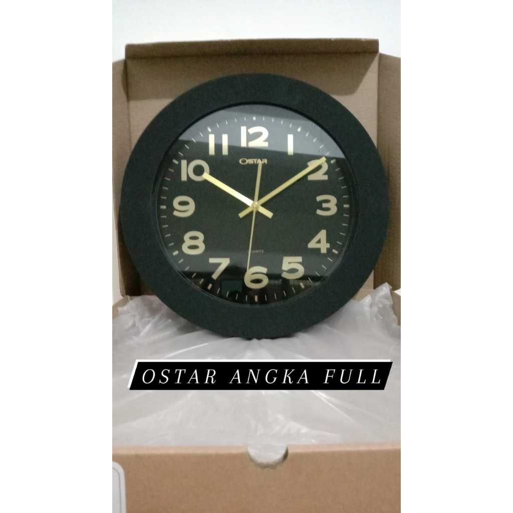 JAM DINDING OSTAR MESIN SILENT ( TIDAK BUNYI )