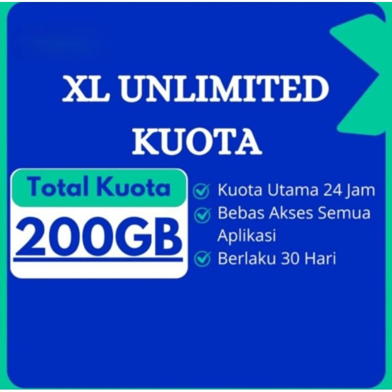 XL Unlimited Kuota Total 200GB
