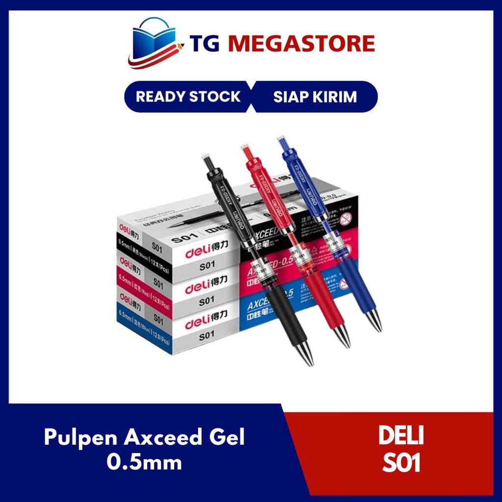

Pulpen DELI Axceed Gel Pen 0.5mm - S01