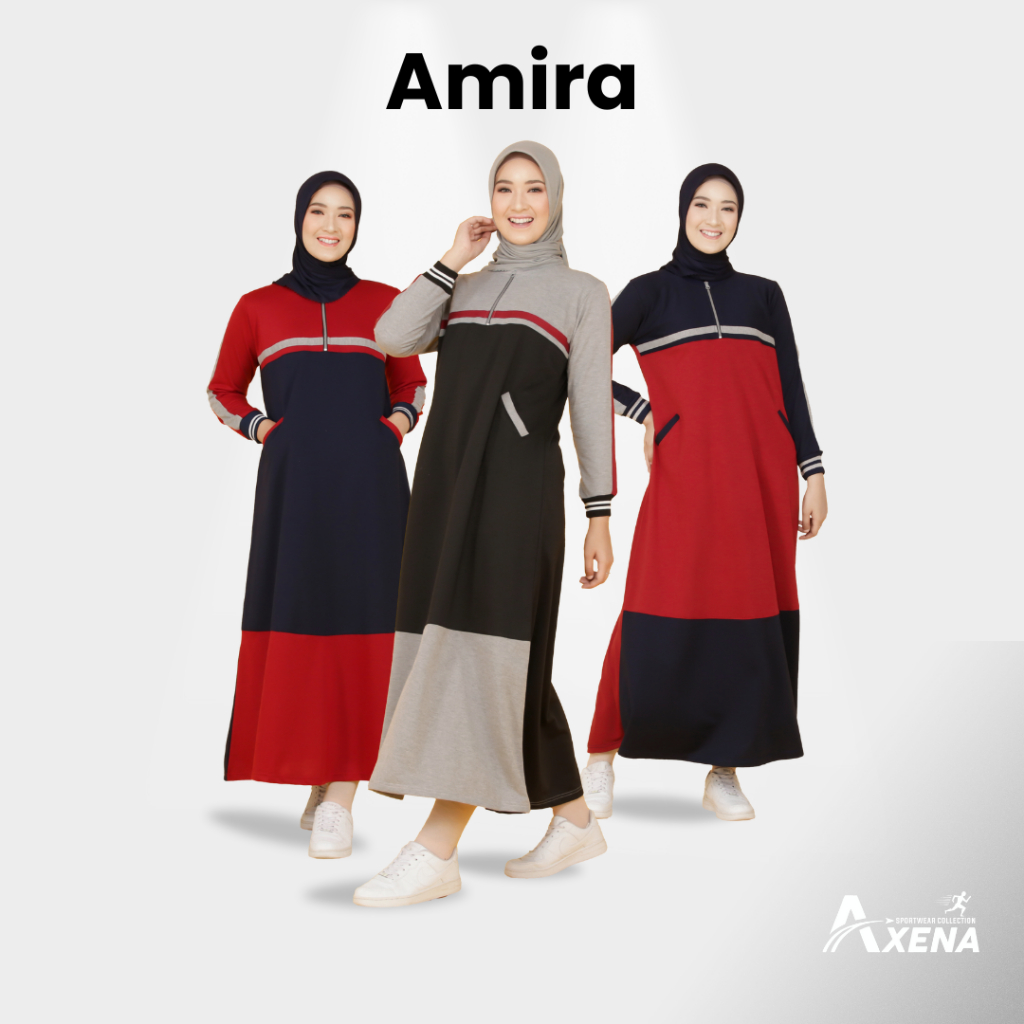 AMIRA Gamis Casual Sporty Muslimah - AXENA Sport