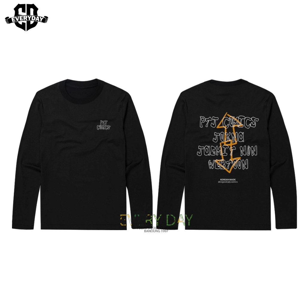 T shirt Longsleeve PTJ COMIC Kaos Manhwa Lookism Lengan Panajang 24s