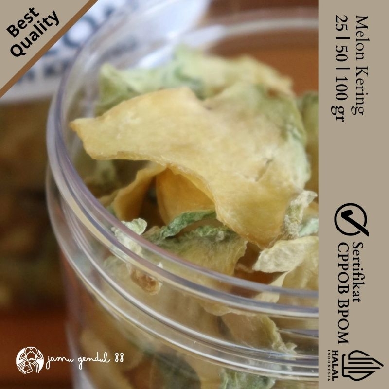 

Melon Kering - Dried Melon Slice - Dehydrated Melon - Buah Kering by Jamu Gendul 88